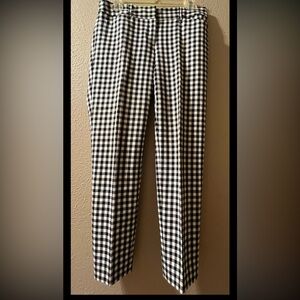TALBOTS Straight Leg Hampshire Ankle Dress Pants Blue Plaid Size 4 Petite 4P